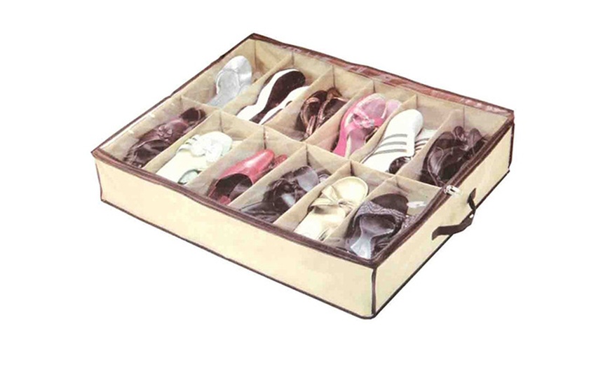 Image 2: 2 Under Bed Shoe Organisers
