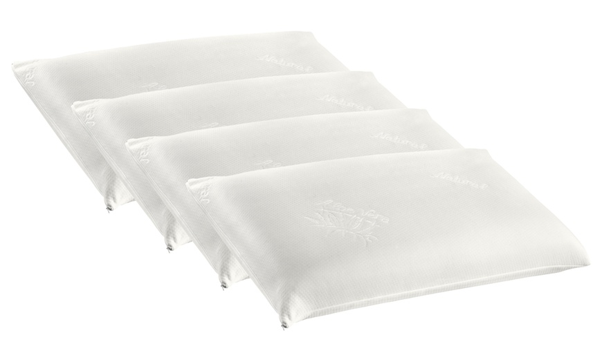 Image 7: 1, 2 o 4 guanciali in Memory Foam con rivestimento Aloe Vera Soff.Im