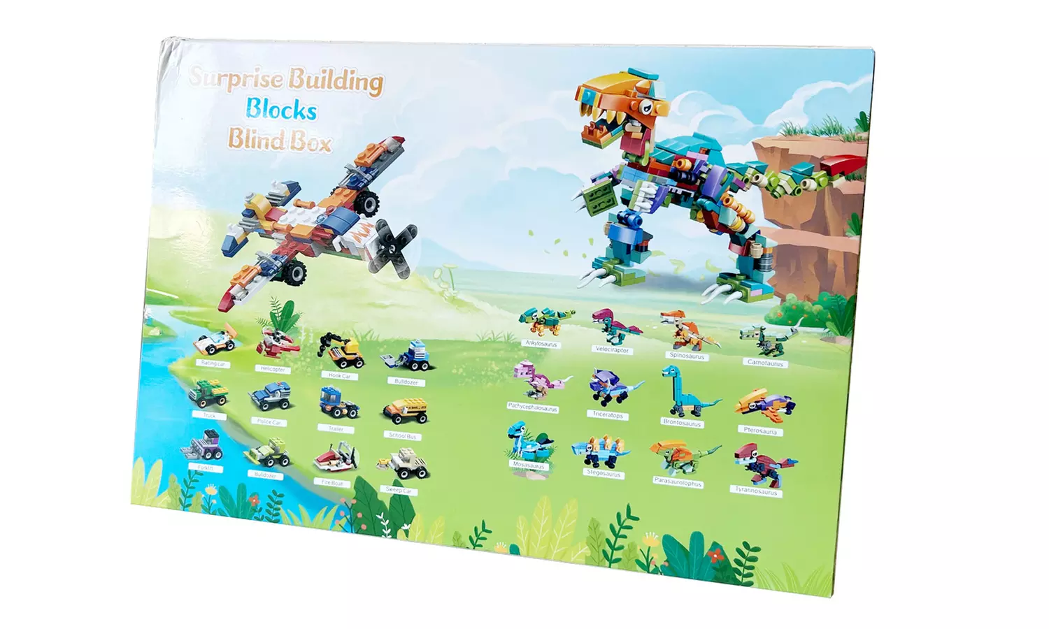 Adventskalender mit Autos und Dinosauriern für Kinder