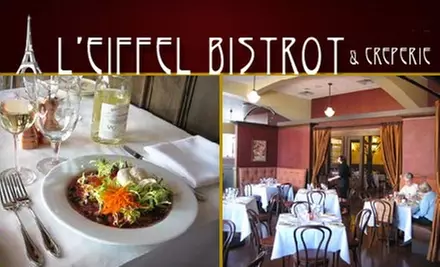 $15 for $35 Worth of French Fare and Drinks at L'Eiffel Bistrot & Creperie in South Barrington - Primary Image