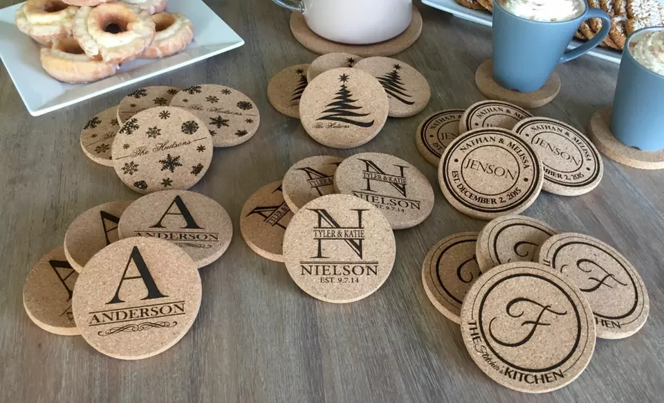 Two, Four, or Six Sets of Two Personalized Coasters from Qualtry (Up to 68% Off)  - Primary Image