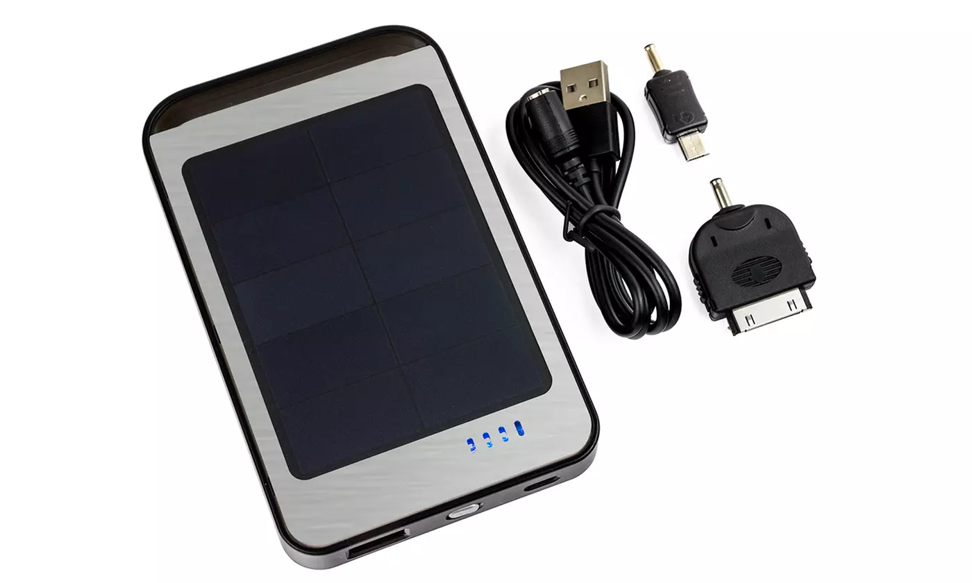 Opteka Ultra-High-Capacity 6,000mAh Solar-Powered USB Backup Battery with EcoPanel - Second Medium