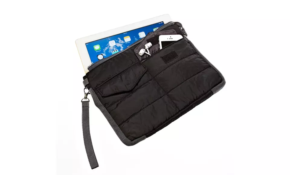 Carry-It-All Travel Case for iPad, Tablet, or E-Reader with Closure Accessory Pockets. Multiple Colors. - Second Medium