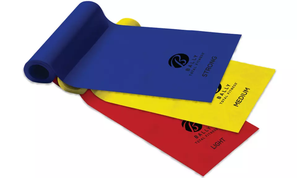 3-Pack of Bally Total Fitness Stretch Bands - Second Medium