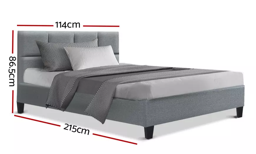 Image 16: Contemporary Plush Bed Frame
