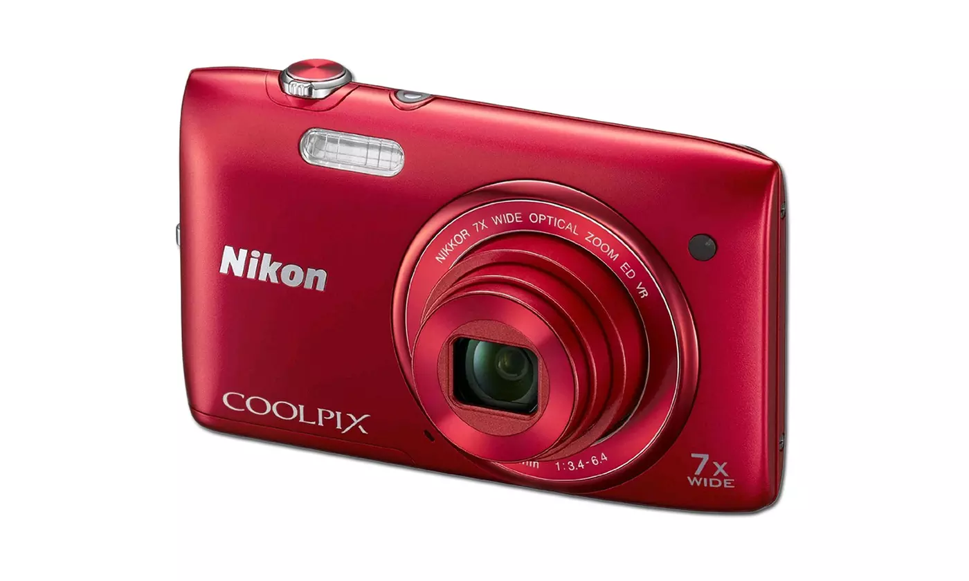 Nikon COOLPIX 赤 12倍光学ズーム Nikon 20.1MP Digital Camera | Groupon Goods