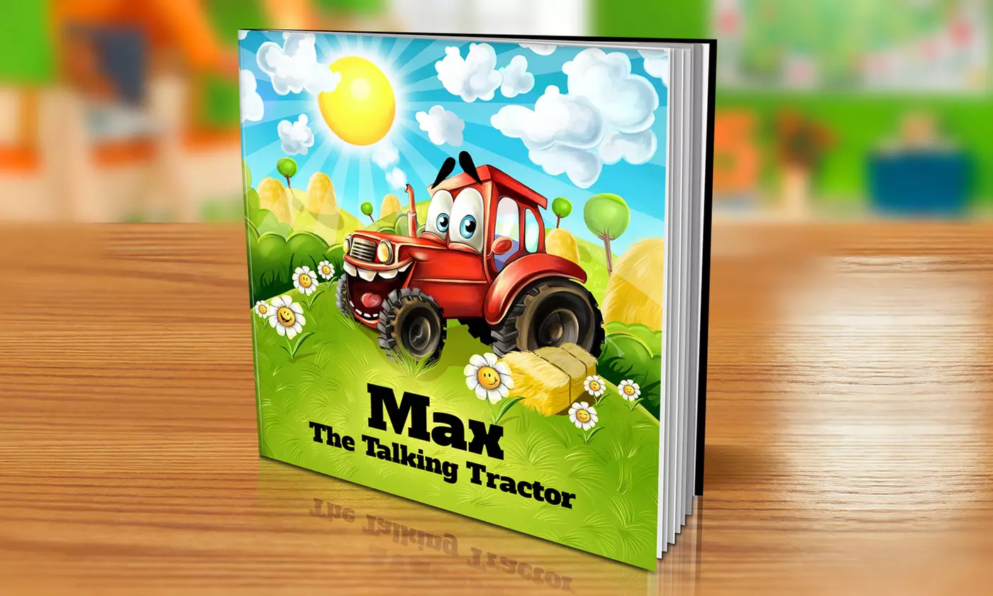 $9 or $14 for Custom Softcover or Hardcover "The Talking Tractor" Storybook from Dinkleboo (Up to 65% Off) - Second Medium