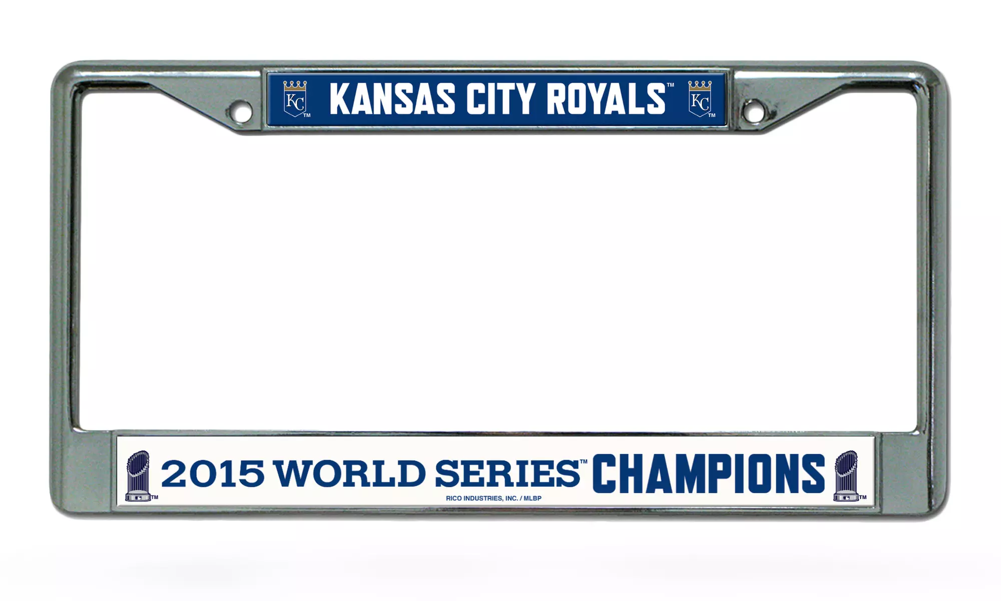 MLB Kansas City Royals 2015 World Series Champions Chrome License-Plate Holder - Primary Image
