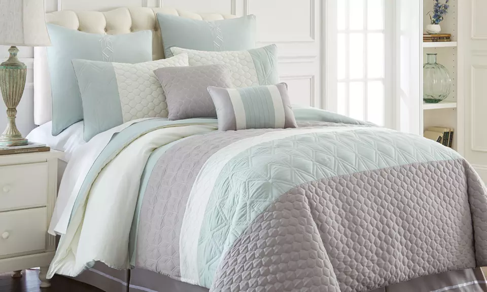 8-Piece Embroidered Comforter Sets - Second Medium