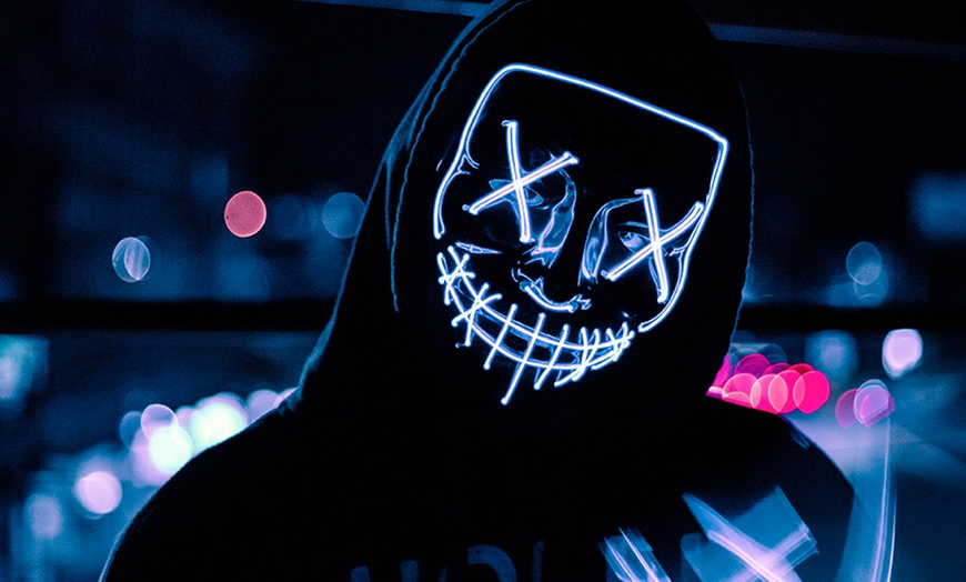 Image 2: Halloween Horror Movie LED Mask