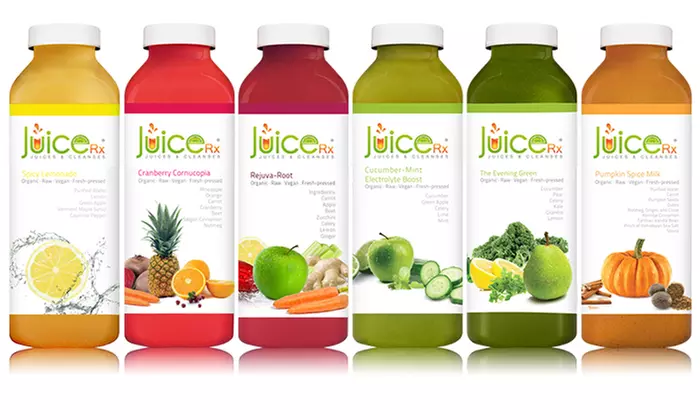 Three-Day 100% Organic Juice Cleanse with Overnight Shipping or Raw Food and Juices from Juice Rx (Up to 50% Off) - Primary Image