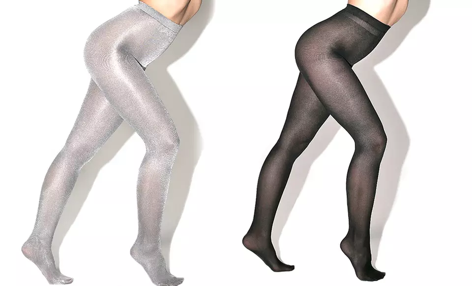 American Apparel Opaque Liquid Metallic Pantyhose - Primary Image