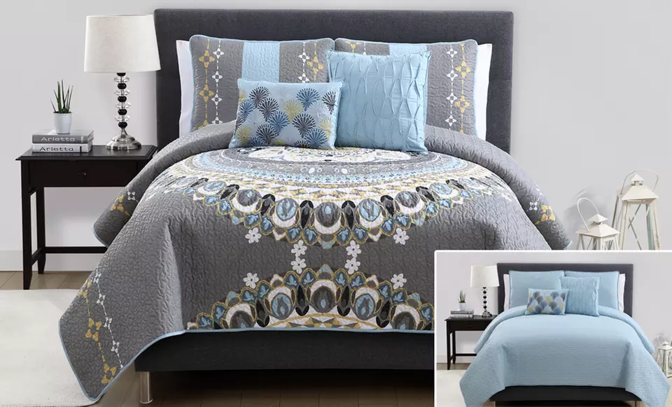 5-Piece Marrakech Reversible Quilt Set - Primary Image
