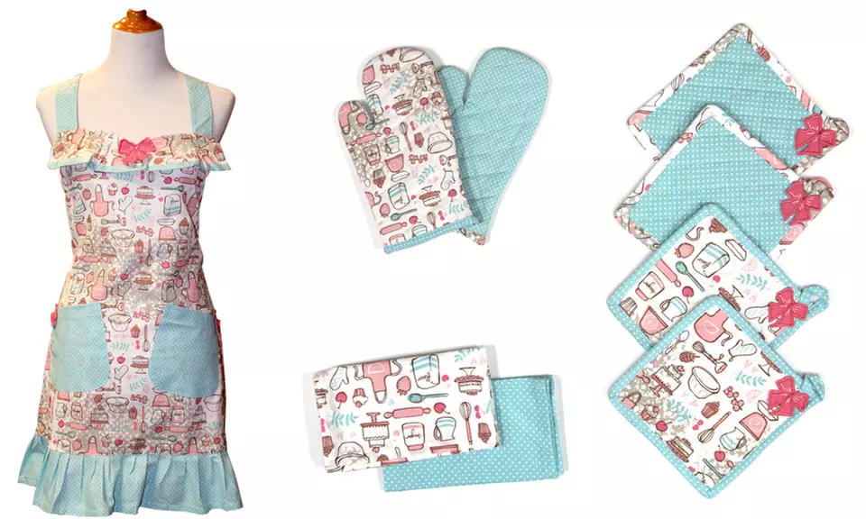 100% Cotton Apron Sets (9-Piece) - Primary Image