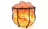 HemingWeigh Natural Himalayan Salt Lamp in Metal Basket Bowl