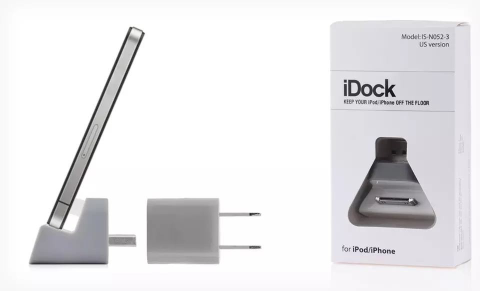 $9.99 for an iDock MicroUSB or 30-Pin Cable-Free Wall Charger ($49.99 List Price). Free Returns. - Primary Image