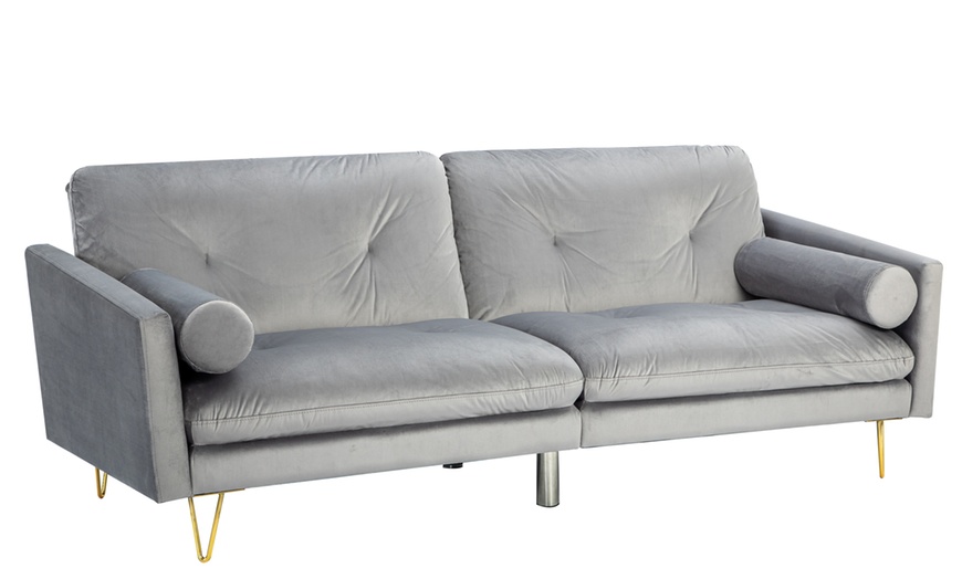 Image 2: Sofa Bed with Two Bolster Cushions