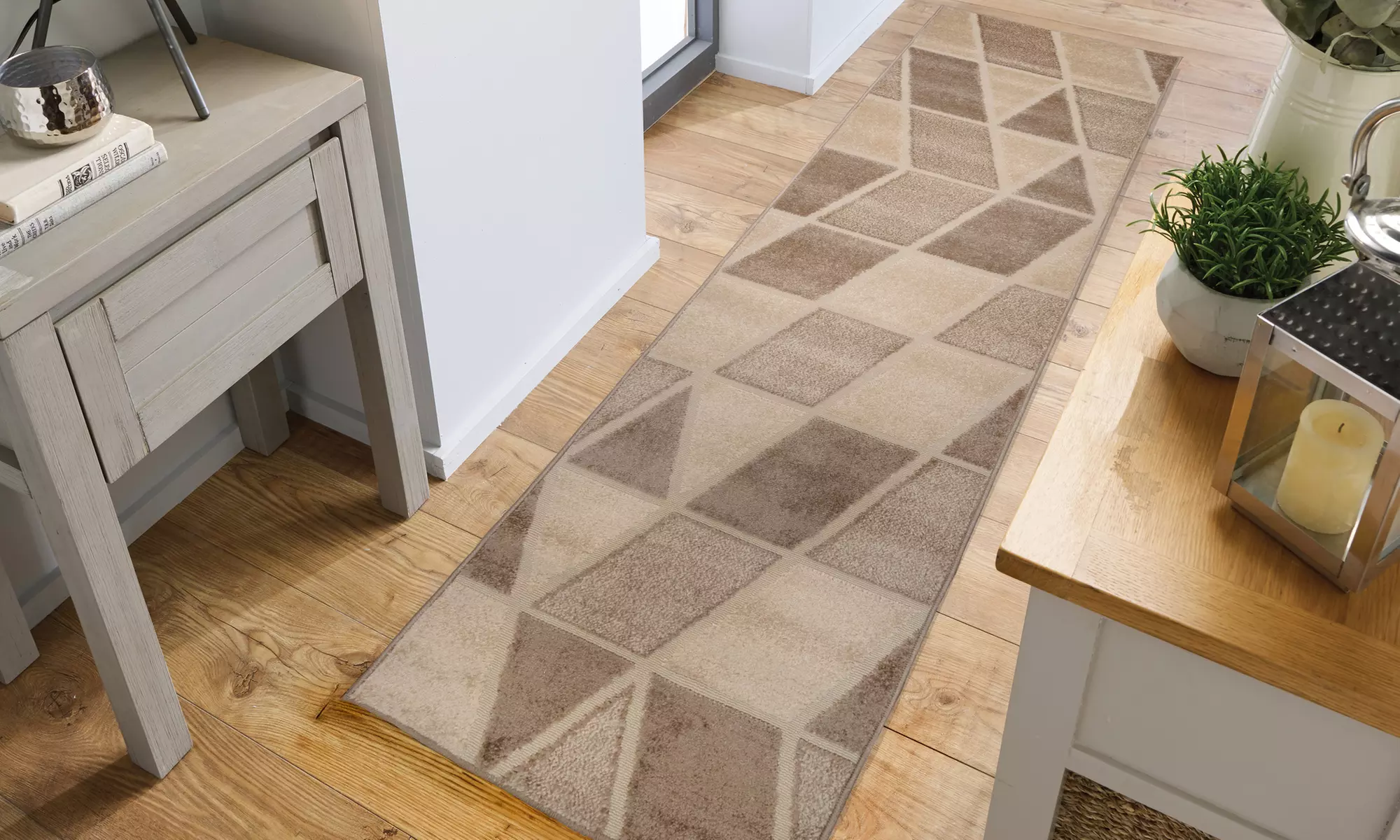 Geometric Runner Rug 60 x 230cm in a Choice of Design - Second Medium