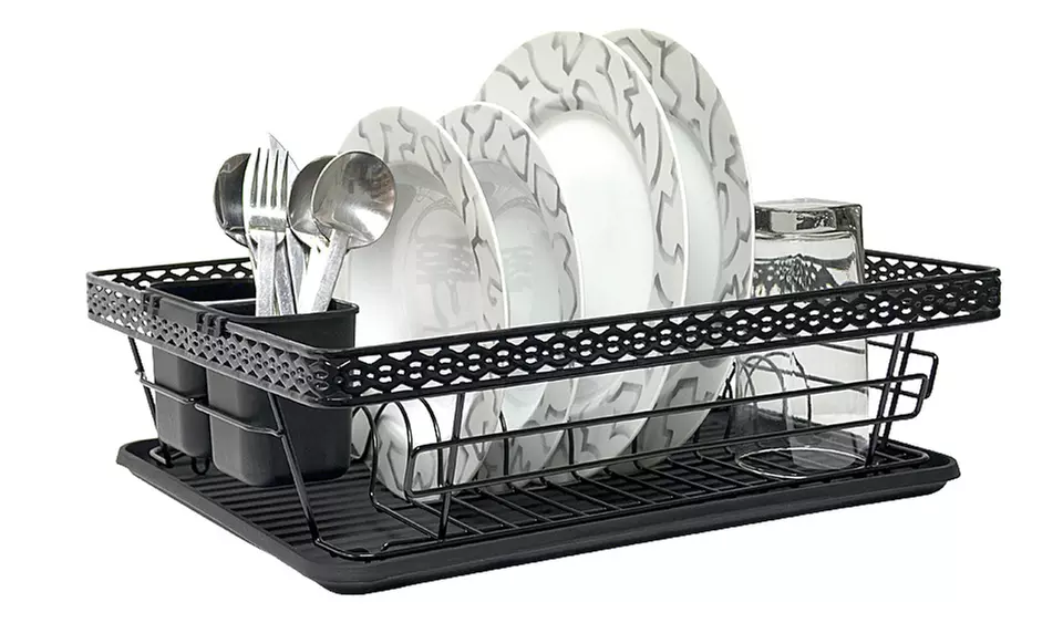 Dish Rack and Drainer in Black or Bronze. Free Returns. - Image 3
