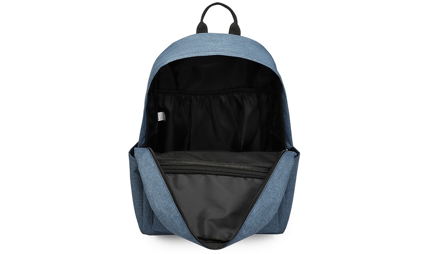 Image 18: Mochila escolar con correas acolchadas y múltiples bolsillos