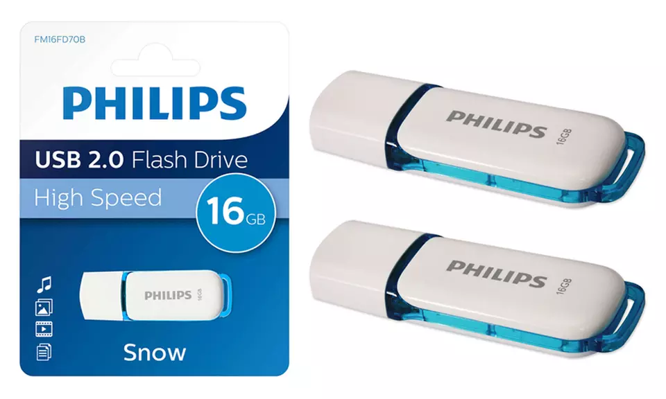 Lot de 2 Clés USB Philips - 16 ou 32 Go - Second Medium
