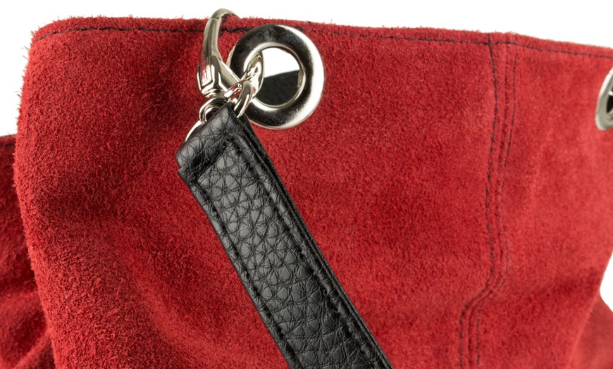 Image 6: Nubuck Suede Handbag