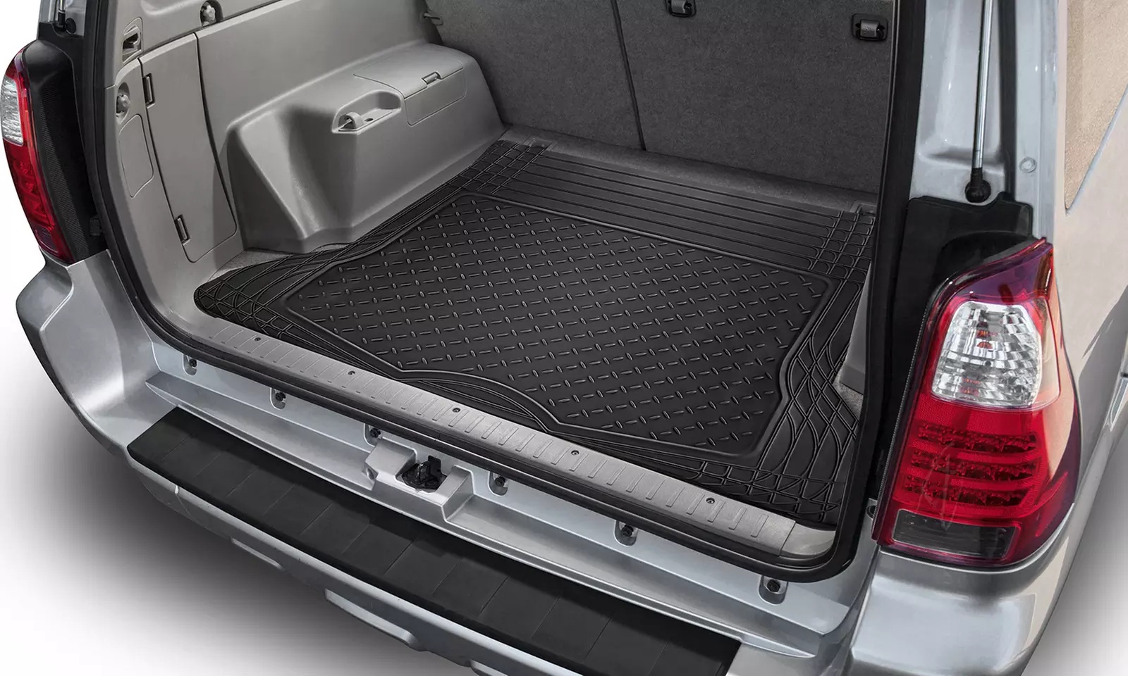 OxGord WeatherShield Heavy Duty Rubber Trimmable Trunk Cargo Liner Floor Mat - Second Medium