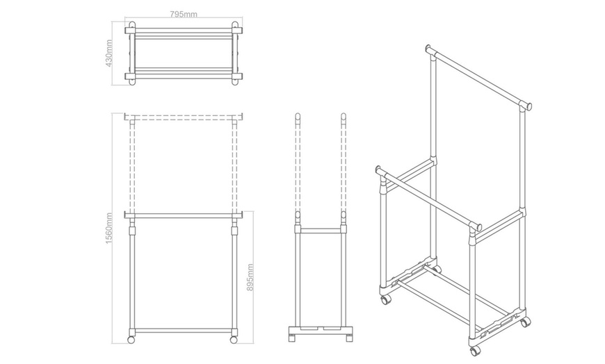 Image 25: Clothing Hanging Rail