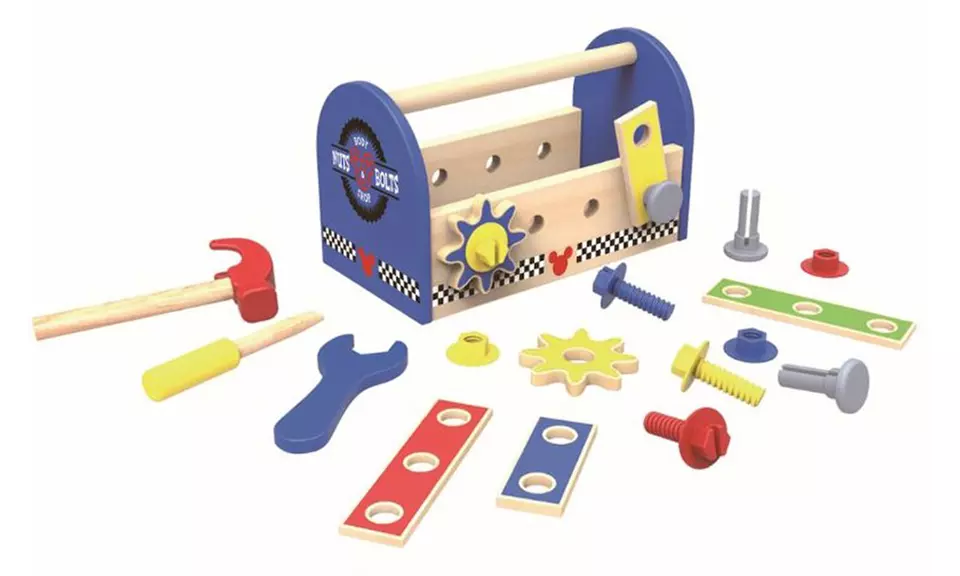 Boîte à outils en bois Disney Mickey Mouse de Tooky Toys pour enfants - Primary Image