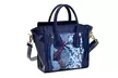 Women's Mini Patent-Leather Snakeskin-Style Satchel - Second Medium