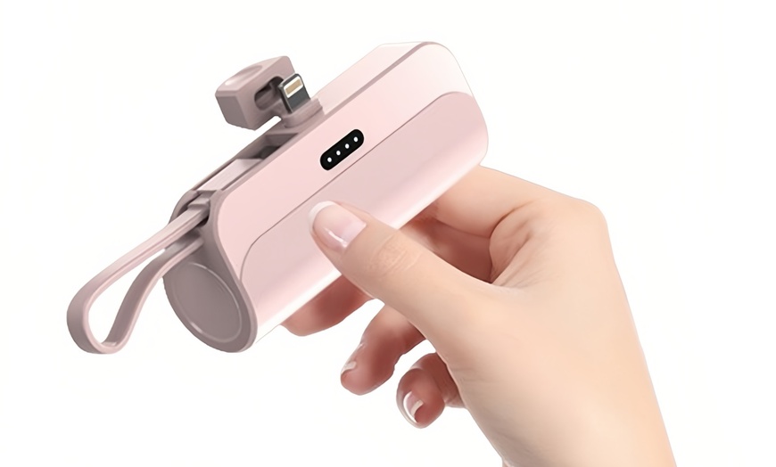 Image 5: Pocket Capsule Mini Compact Portable Charging Bank