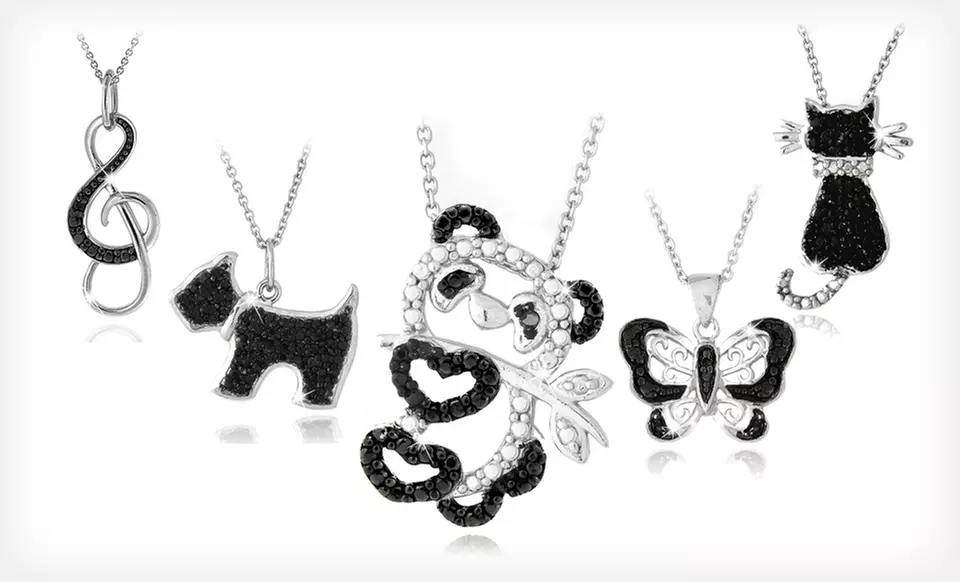 $9 for a Black Diamond Accent Animal Pendant ($80 List Price). 13 Styles Available. Free Returns. - Primary Image