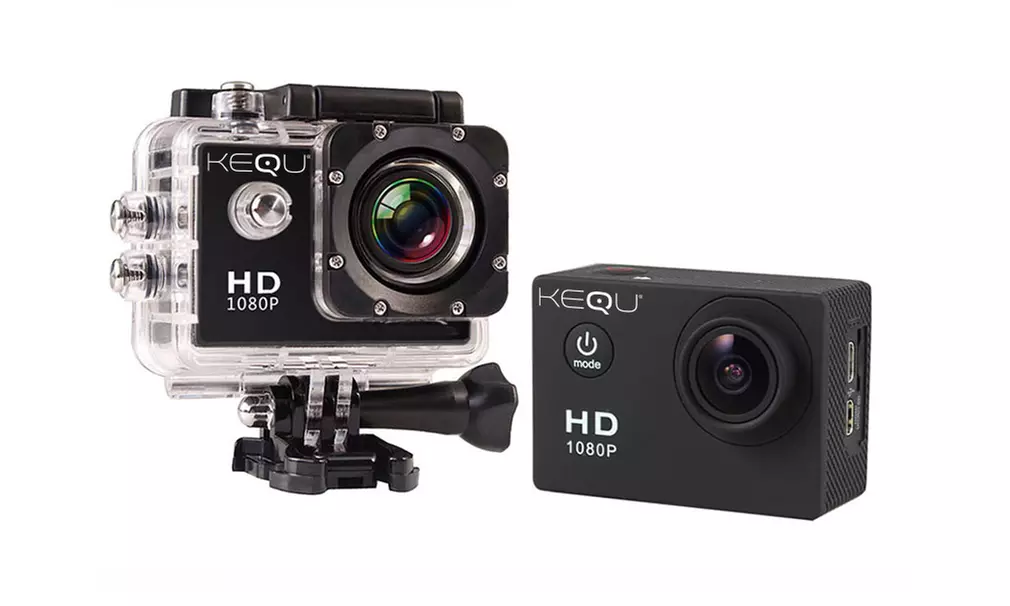 Caméra de sport type Gopro, Vidéo Full HD 1080p, Ecran LCD, avec accessoires - Second Medium