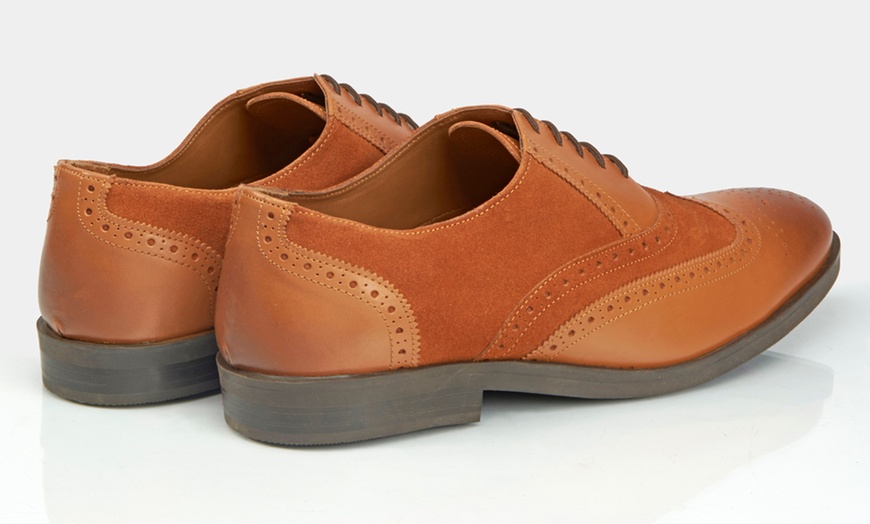 Image 6: Men's Leather Two-Tone Brogues