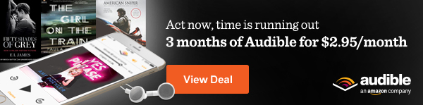 3 months of Audible audiobooks – click here to view offer