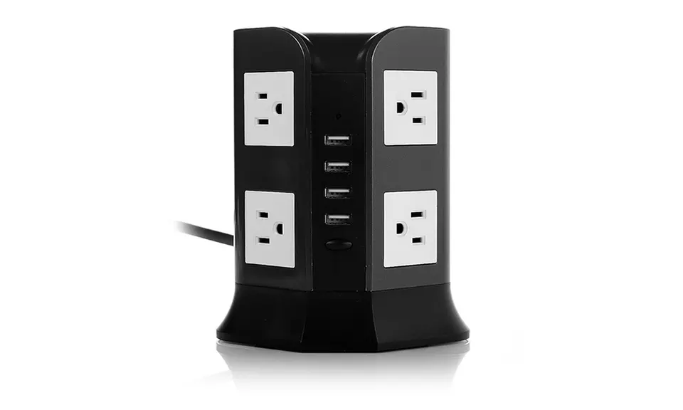 Safemore 8-Outlet 4-USB Smart Desktop Surge Protector - Second Medium