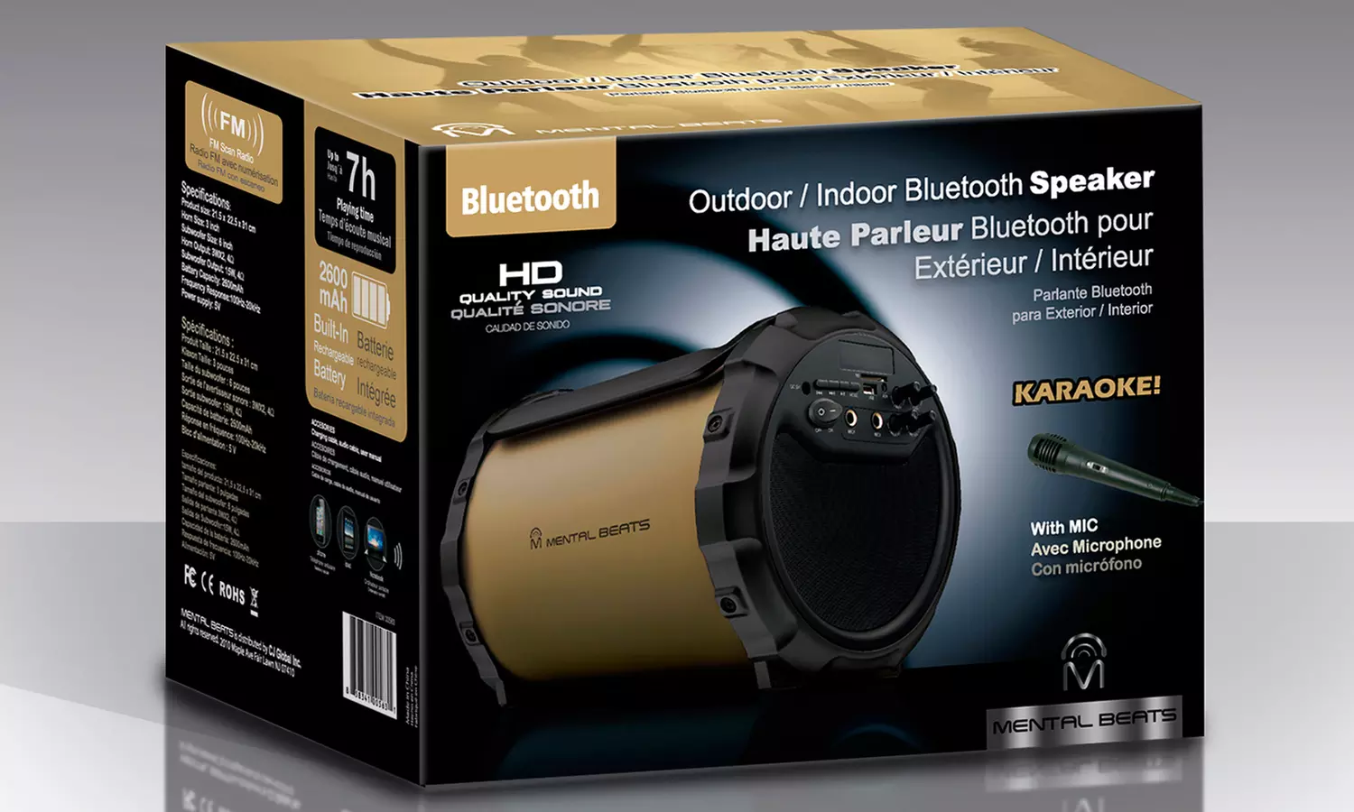 Mental Beats Indoor/Outdoor Bluetooth Speakers - Second Medium