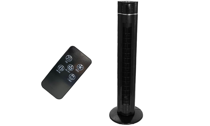 Image 1: Remote-Controlled 60W Tower Fan