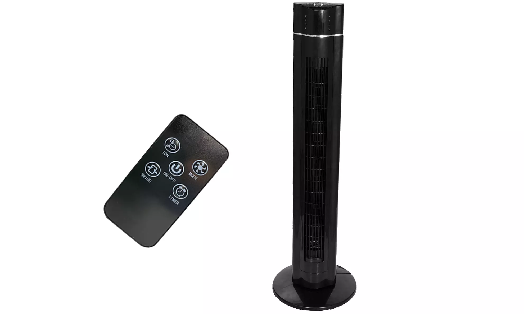 Remote-Controlled Oscillating 60W Tower Fan with Ionising and Diffusing Function With Free Delivery - Primary Image