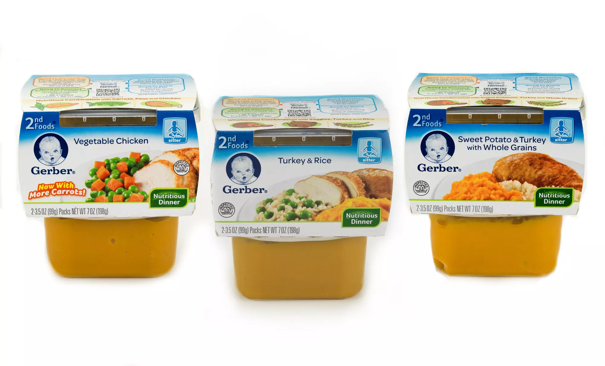 Gerber 2nd Foods Baby Food; 8-Pack of 7oz. Containers + 5% Back in Groupon Bucks. Multiple Flavors from $13.99–$16.99. - Primary Image