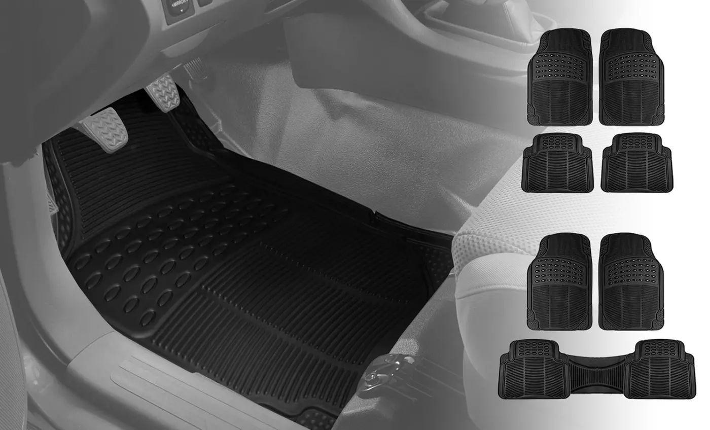 3- or 4-Piece Set of Durable Rubber Vehicle Floor Mats - Primary Image