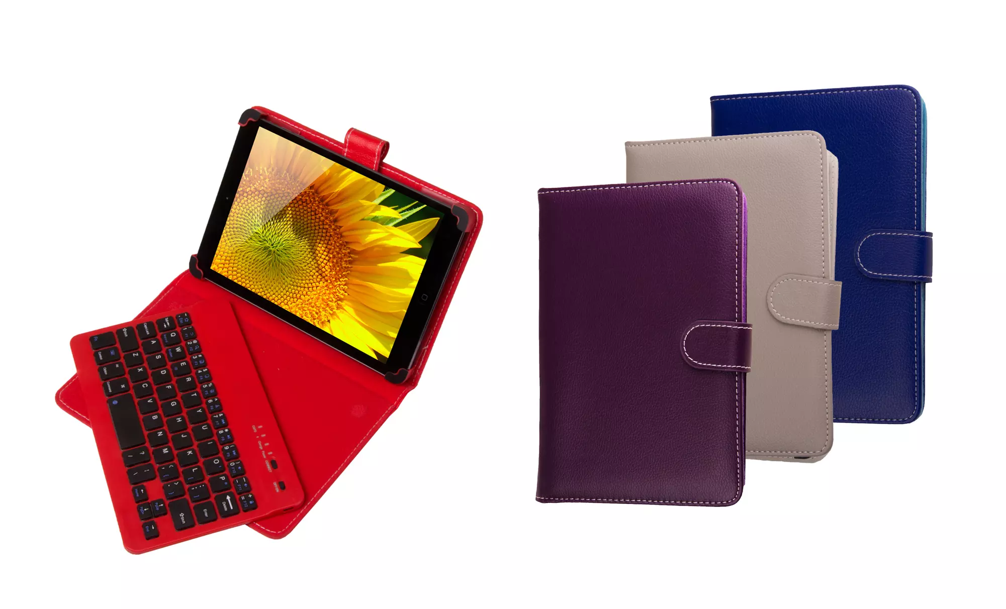 Bluetooth Keyboard Case for 7" Tablets. Multiple Colors Available. Free Returns. - Primary Image