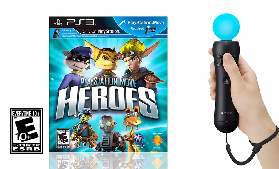 PlayStation 3 Move Bundle with Eye Camera, Move Controller, and Move Heroes Game - Primary Image