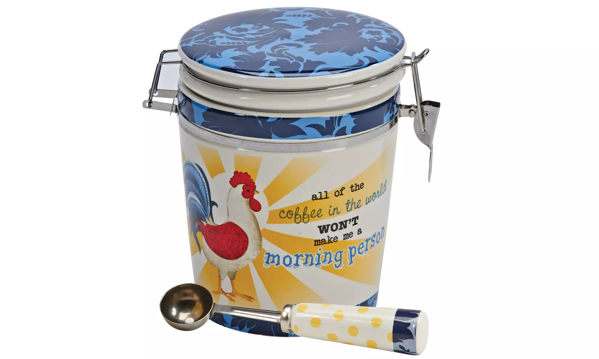 Earthenware Coffee Canister with Scoop - Second Medium