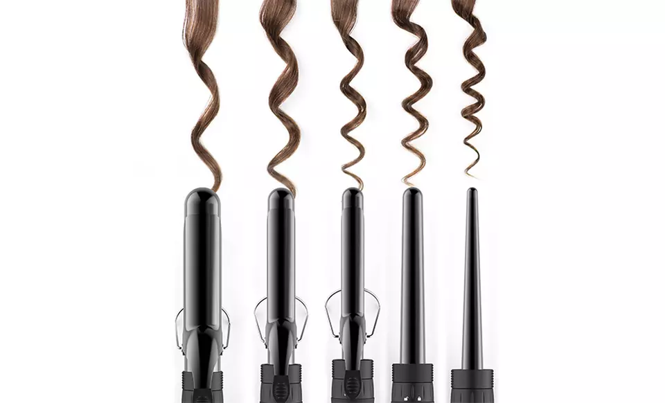 Xtava Satin Wave 5-in-1 Ceramic Curling Iron - Second Medium