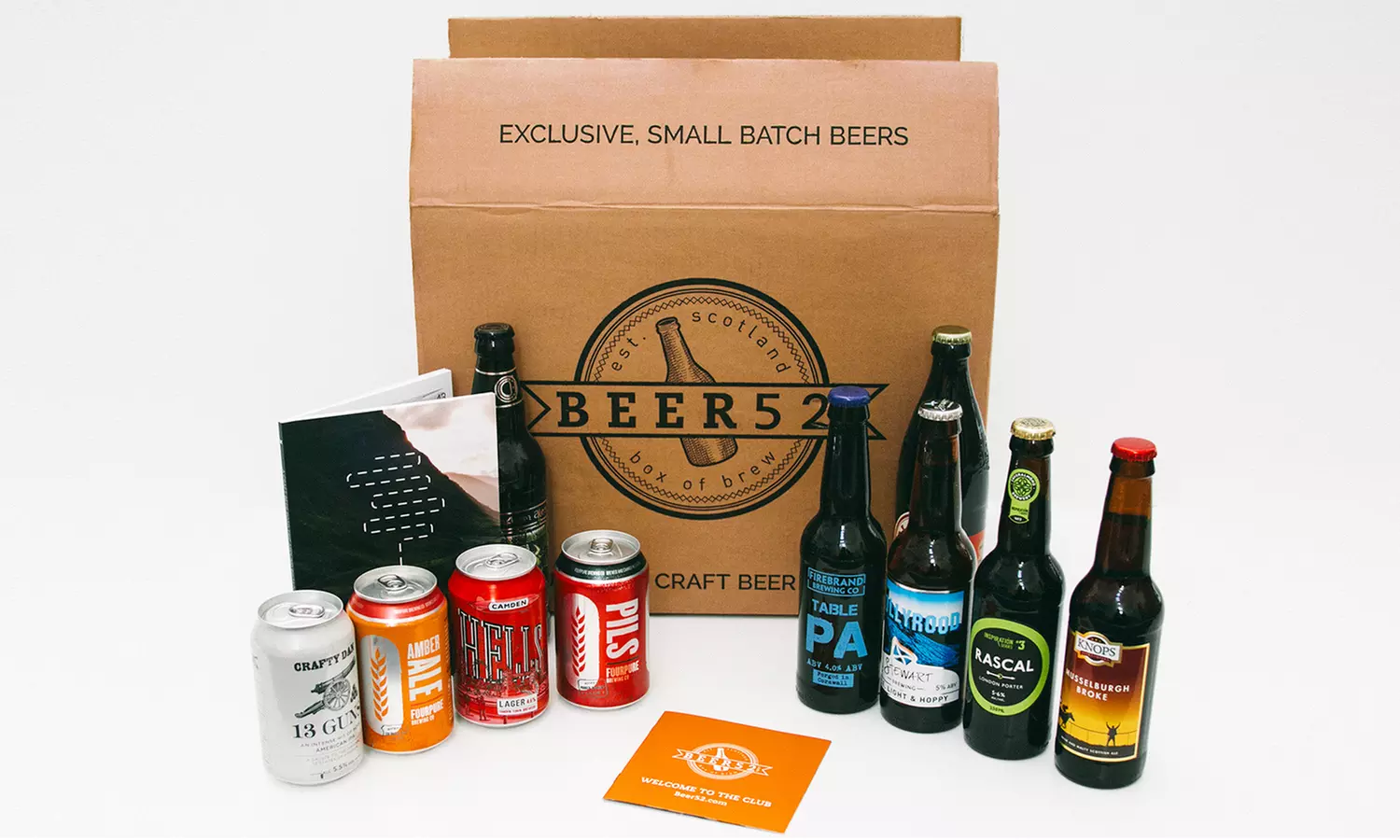Case of 10 Craft Beers with Book and Flexible Beer52 Club Subscription for £11 (75% Off) - Primary Image
