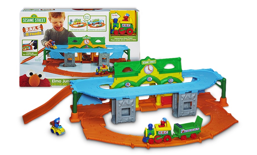 Playskool Sesame Street Elmo Junction Train Set | Groupon