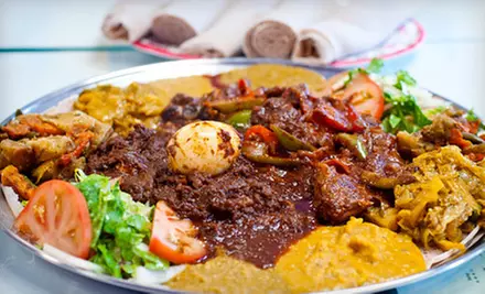 Ethiopian Cuisine at Habesha Restaurant (Half Off). Two Options Available. - Primary Image