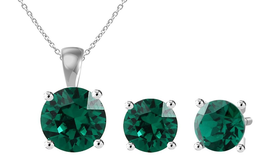 Image 6: Birthstone Set with Austrian Crystals