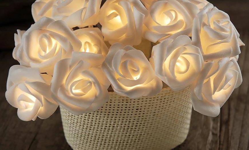 Image 3: Warm White LED Rose Lights